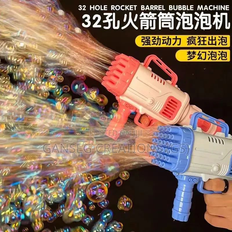 32-hole Bubble Gun For Children, Handheld Gatling Bubble Machine