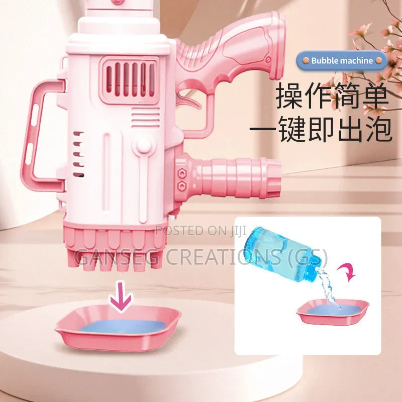 32-hole Bubble Gun For Children, Handheld Gatling Bubble Machine