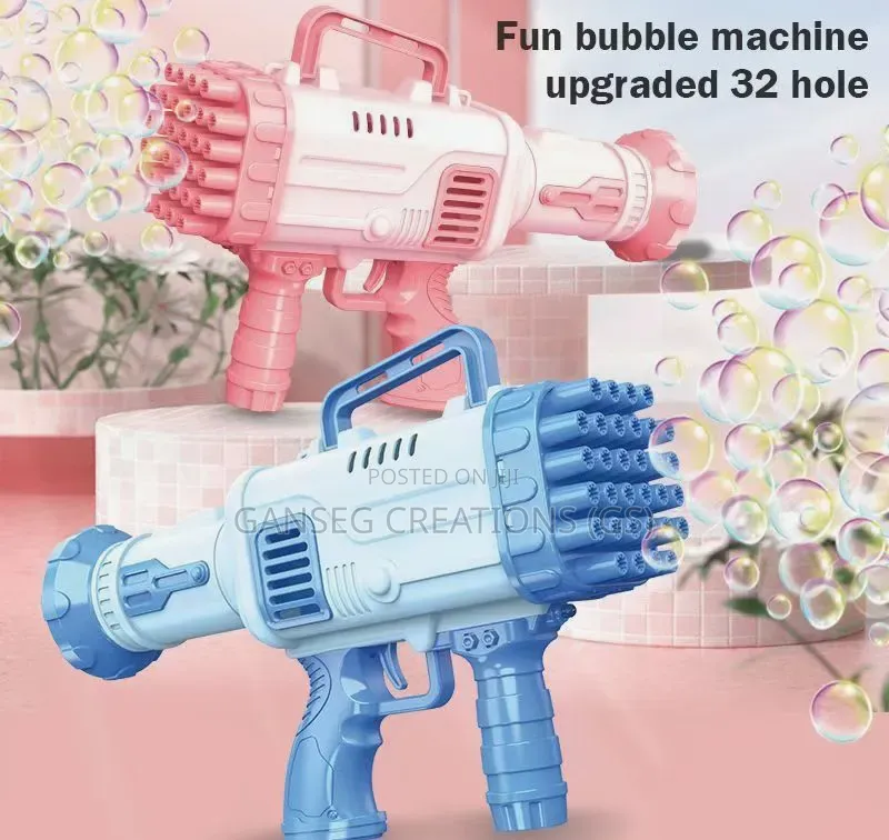 32-hole Bubble Gun For Children, Handheld Gatling Bubble Machine