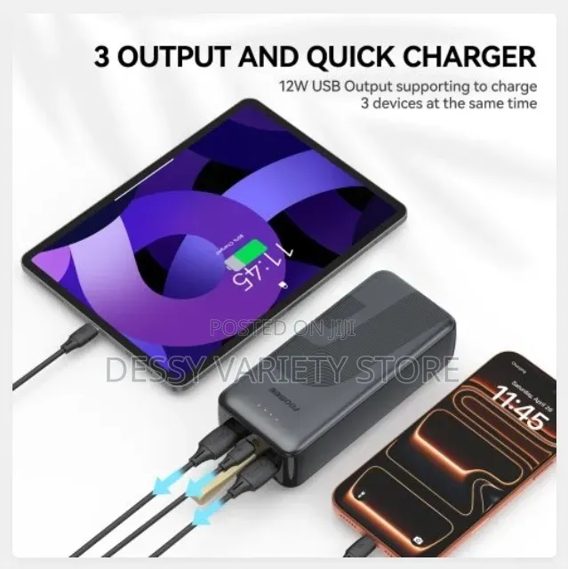 Foomee 30000mah, Power Bank Ab31 With Type-C Fast Charging