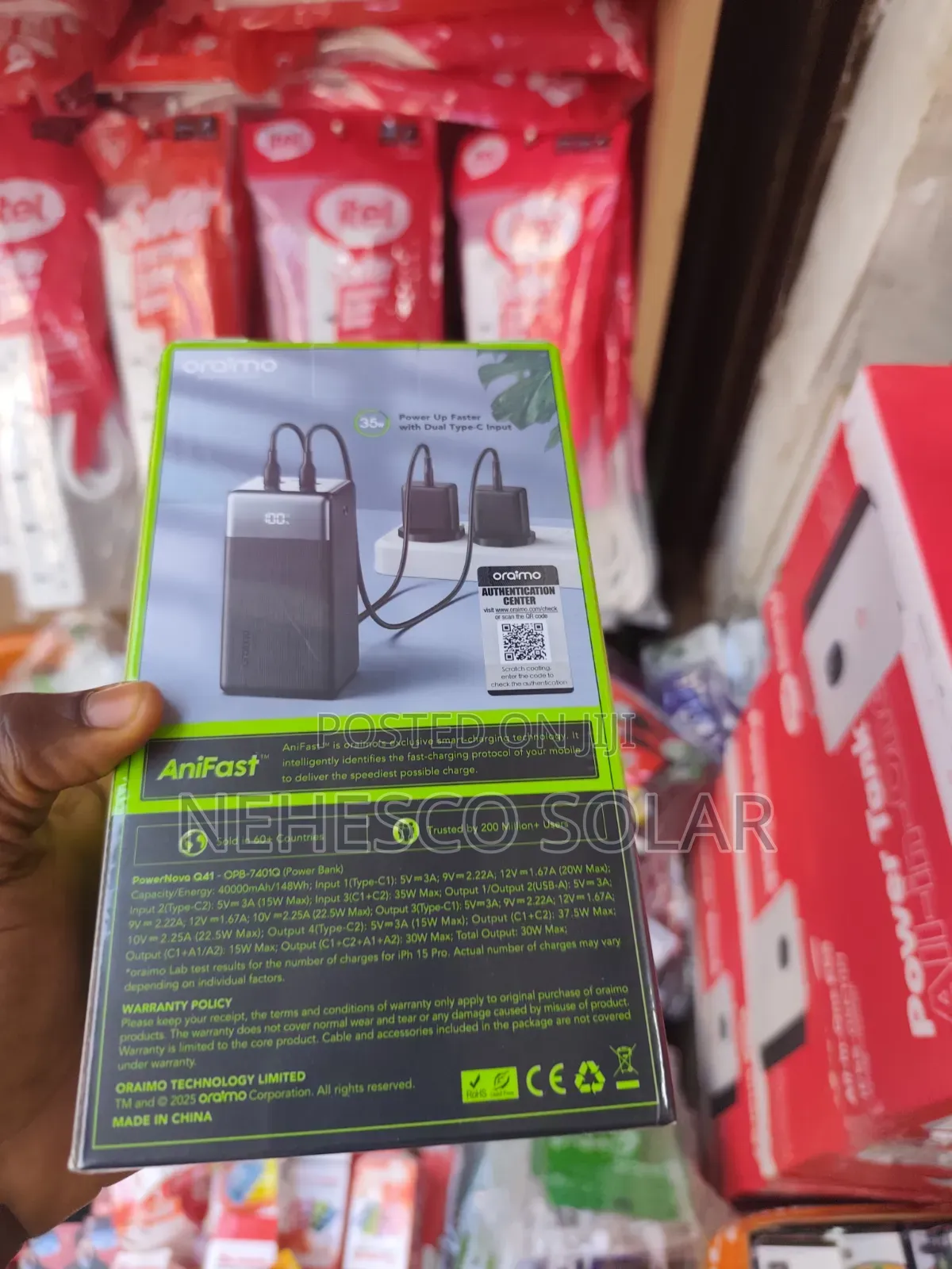 Fast Selling Oraimo 40,000mah Power Bank