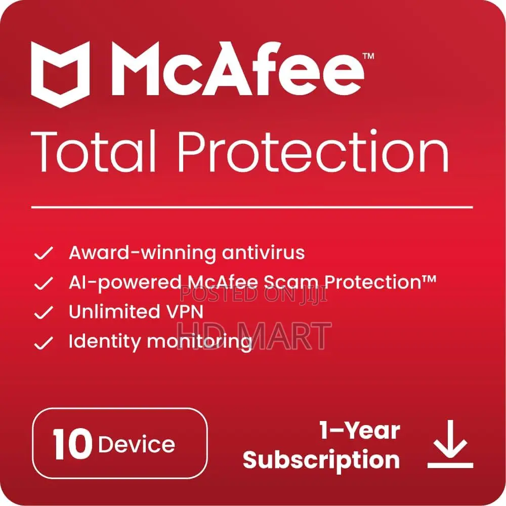 McAfee Total Protection 10 Devices 1 Year