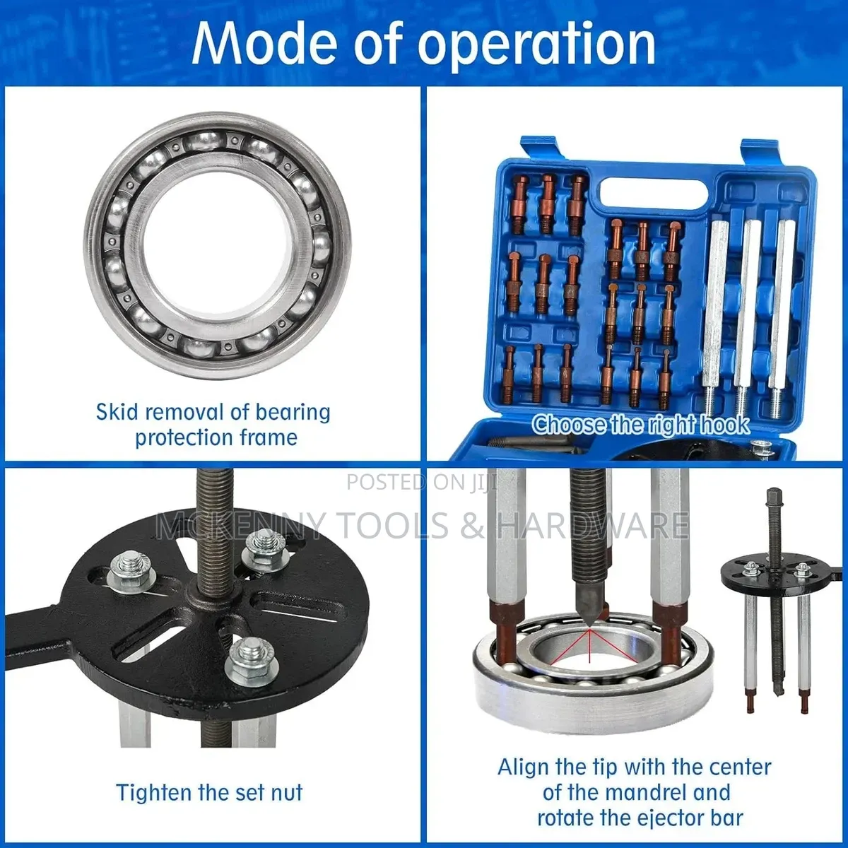 Heavy Duty Blind Hole Inner Bearing Puller Set - 21 PCS