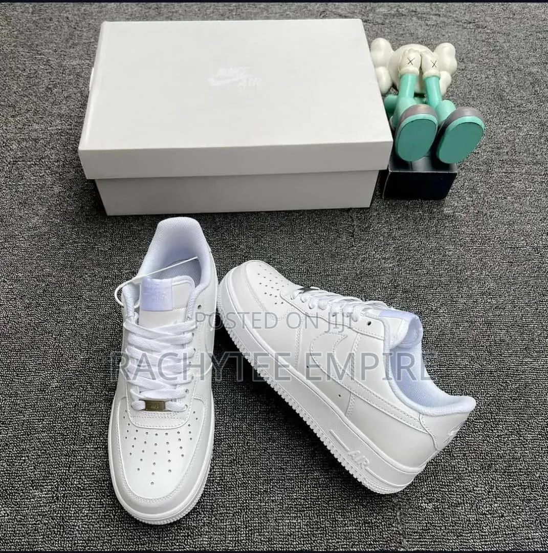All White Nike Air Force