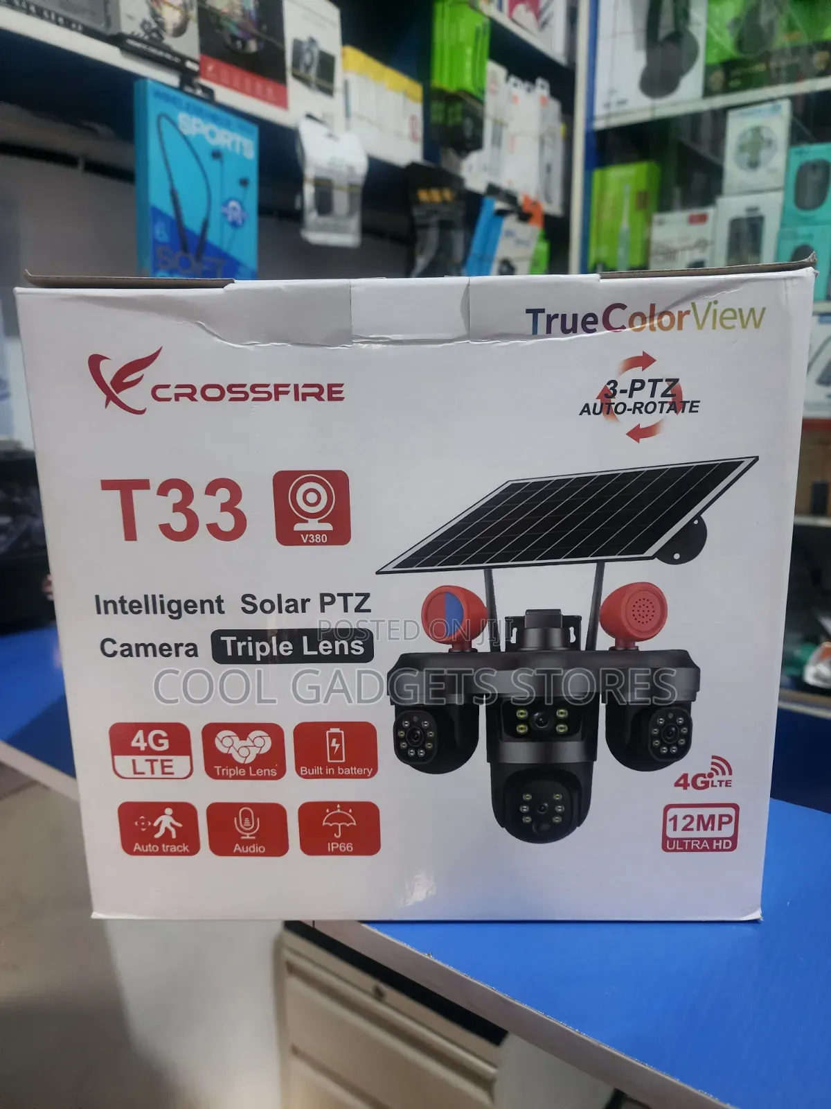 Crossfire T33 (V380) Intellegent Solar PTZ
Camerz Tripple Lens