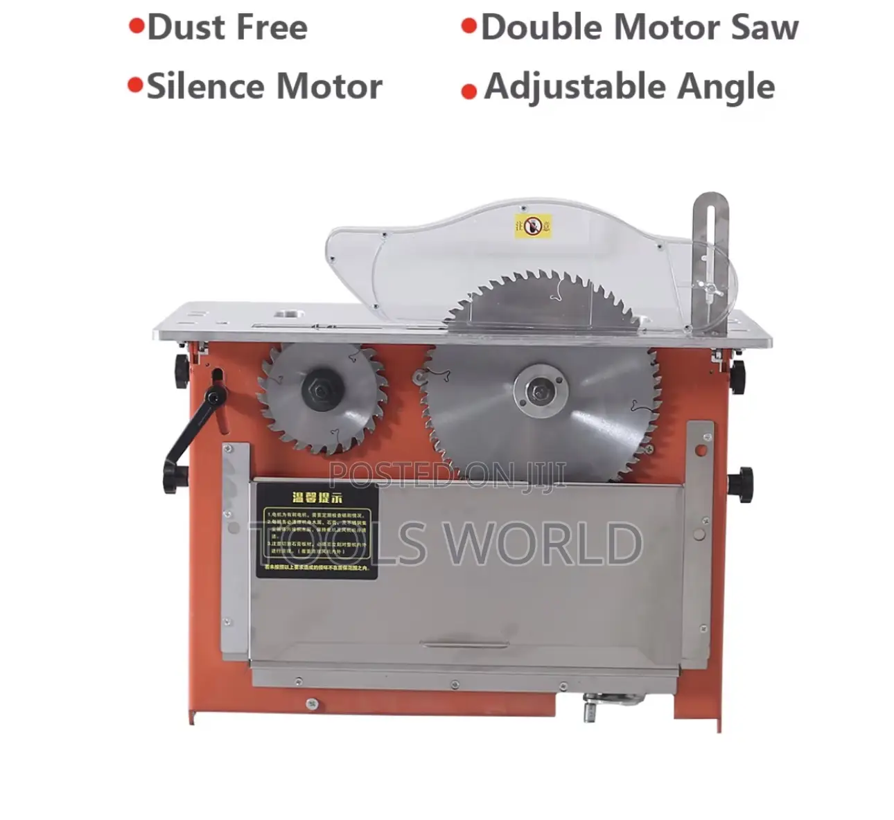 Electric Lifting Double-Blade Woodworking Saw With Brushless Motor