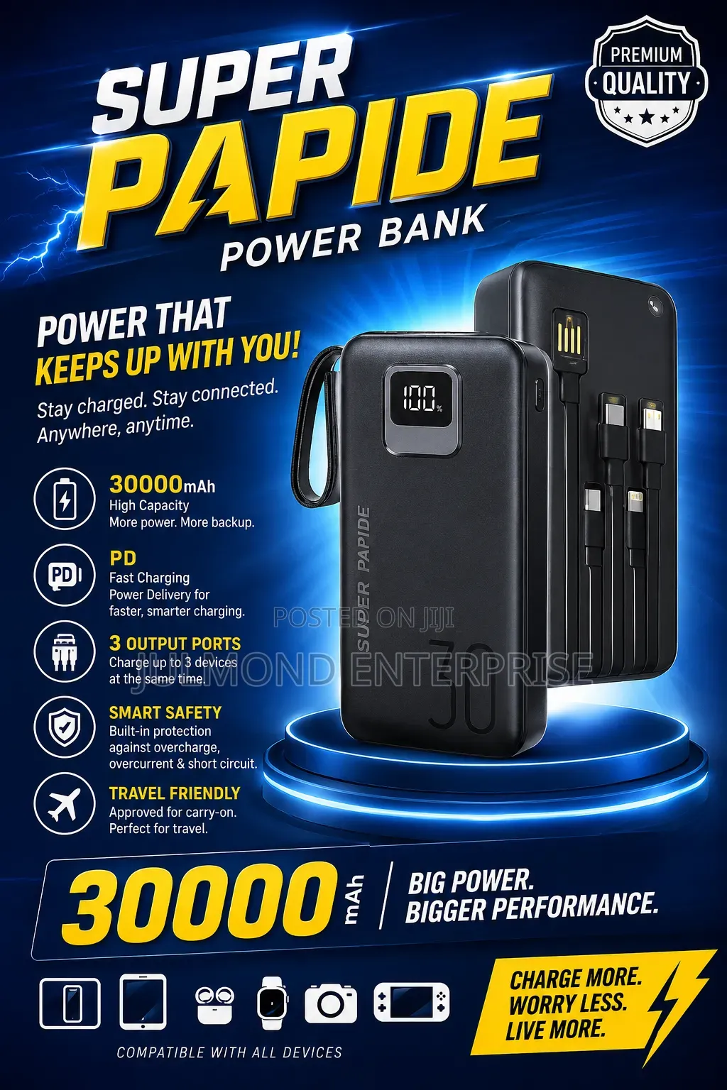 Super Rapide 30,000mah Power Bank