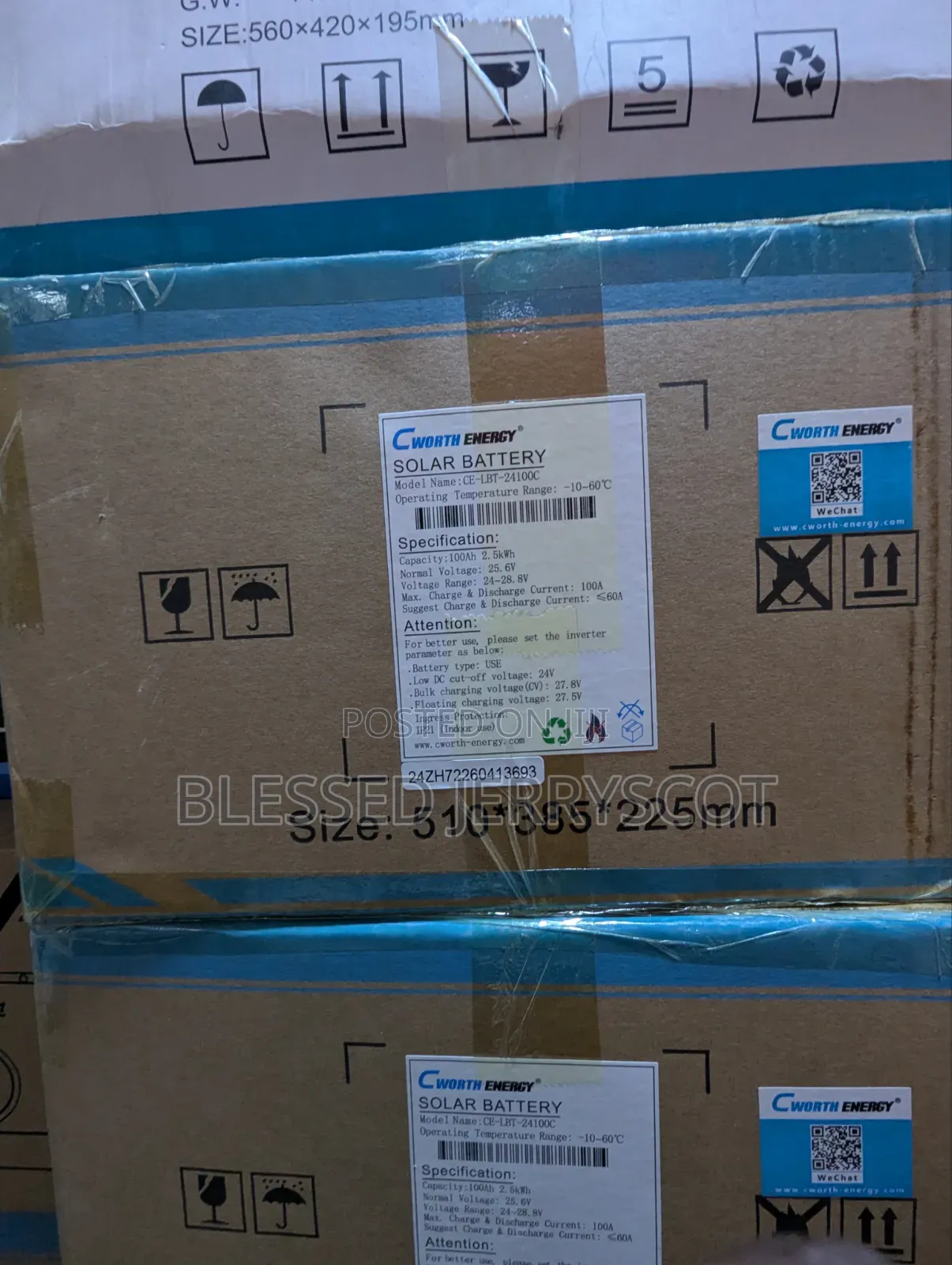 Cworthenergy 2.5kwh 24v Lithium Ion Solar Inverter Batteries in Stock