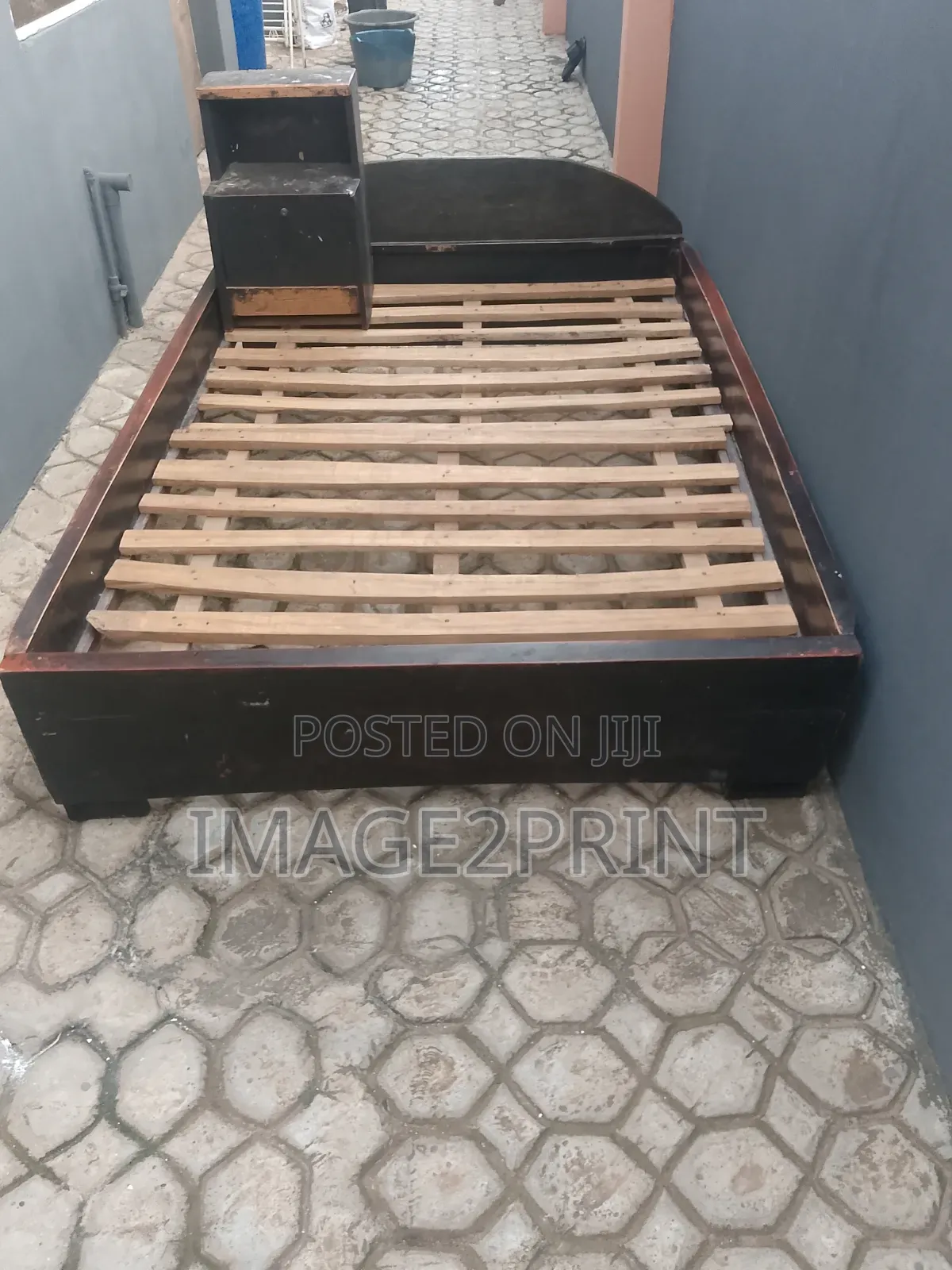 4.5 Inches Bed Frame With Side Shelf