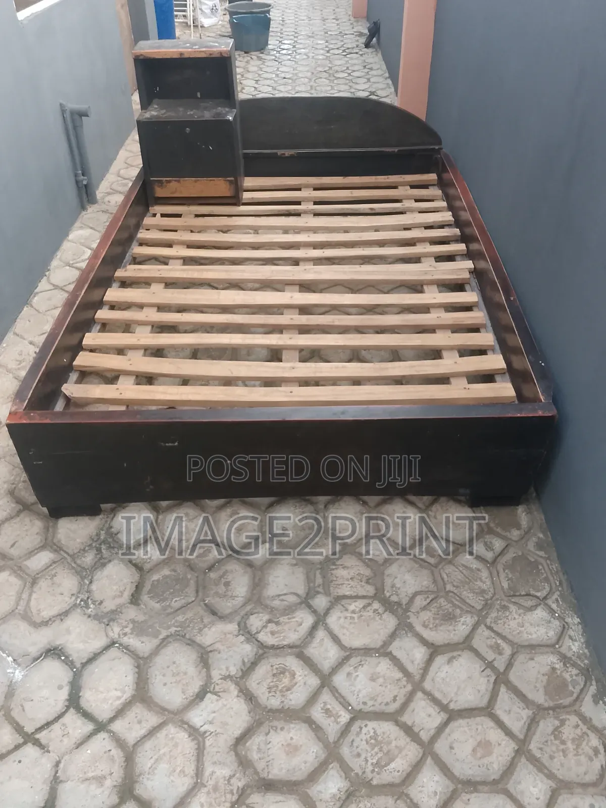 4.5 Inches Bed Frame With Side Shelf