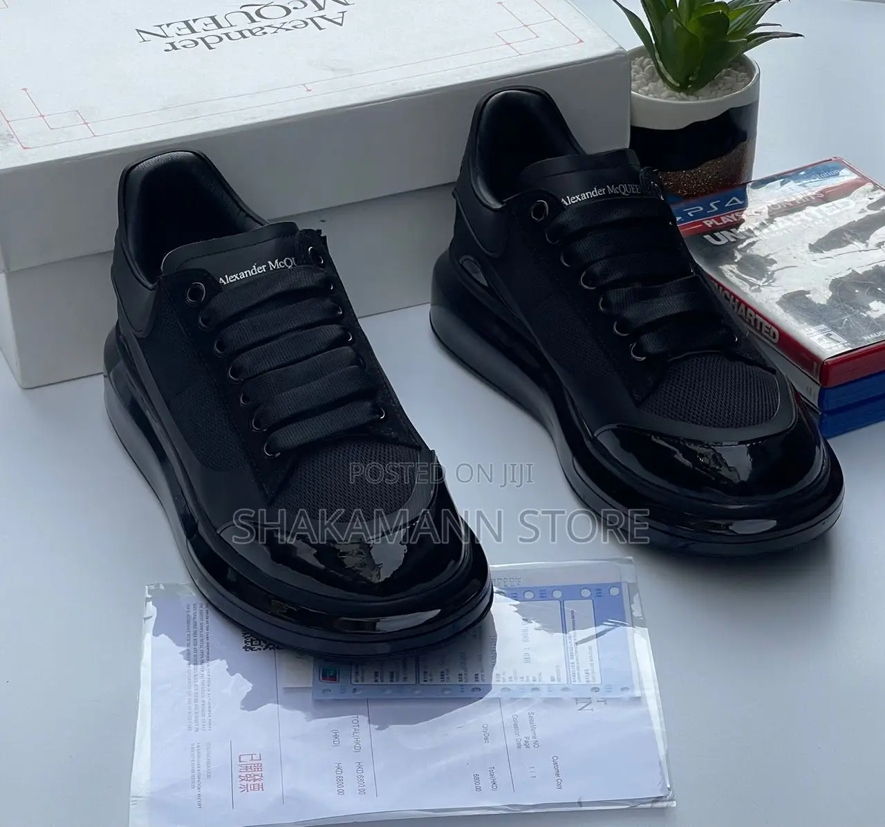 Original Alexander Mac Queen Triple Black Luxury Design