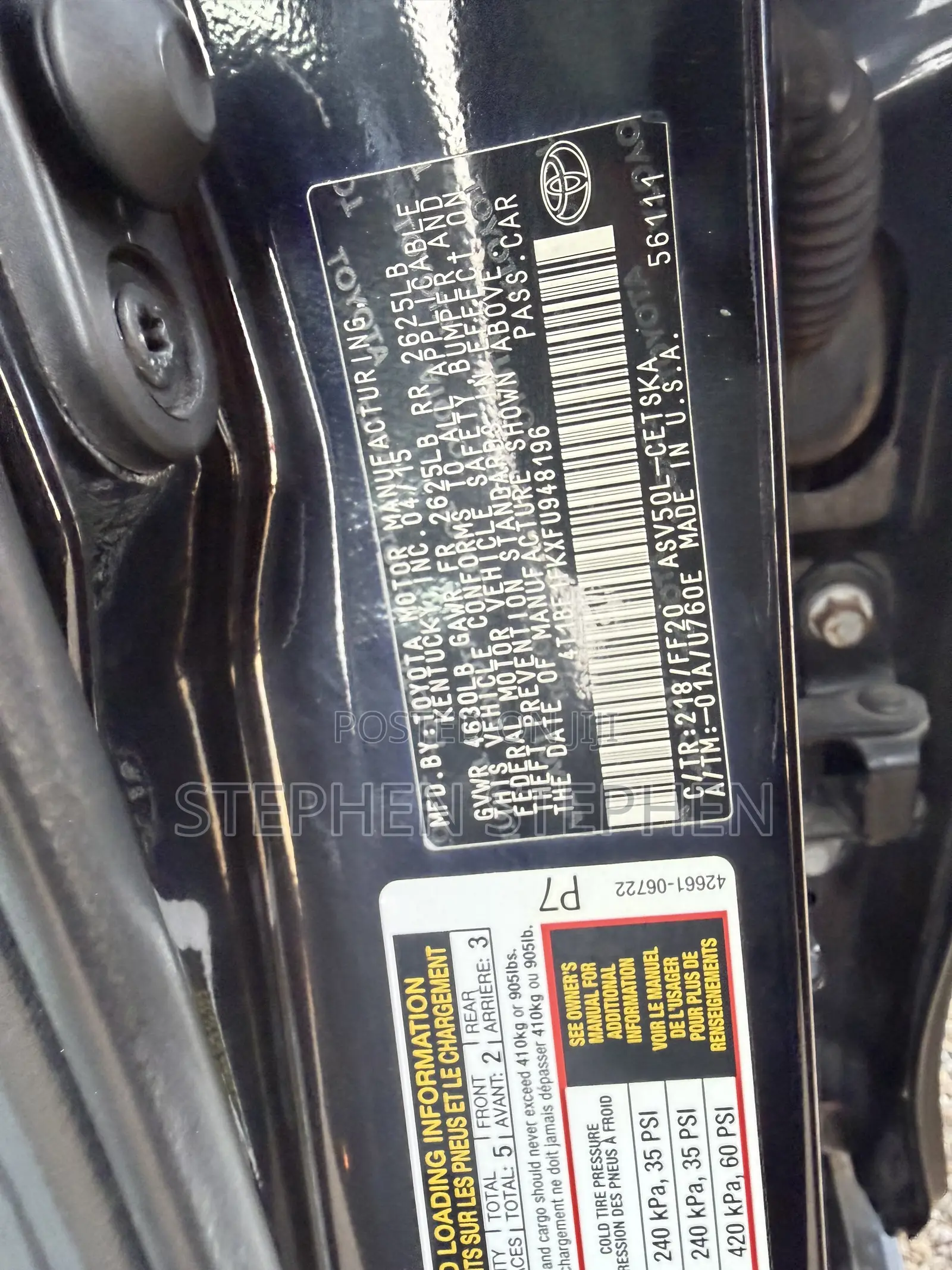 Toyota Camry 2015 Black