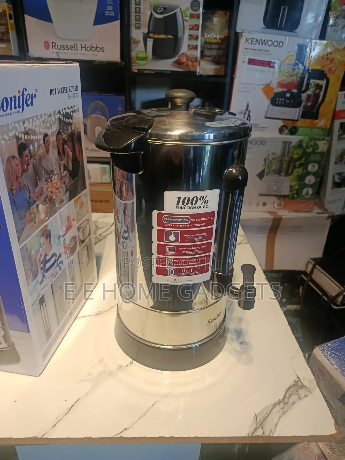 Sonifer Household Stainless Steel Speedy Heat Water Boiler 10l - 1650w