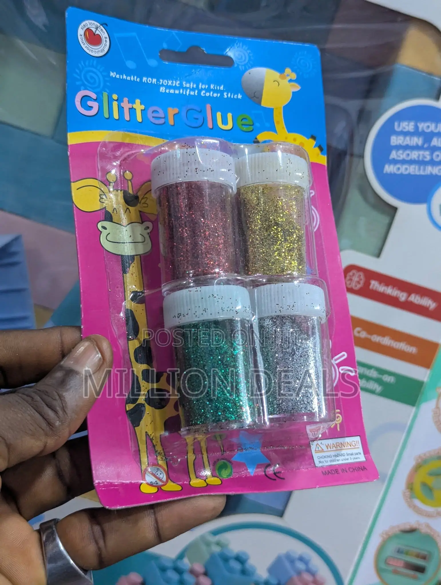 Non-Toxic Glitter Glue Kit Colorful Basic 4color Ages 3+