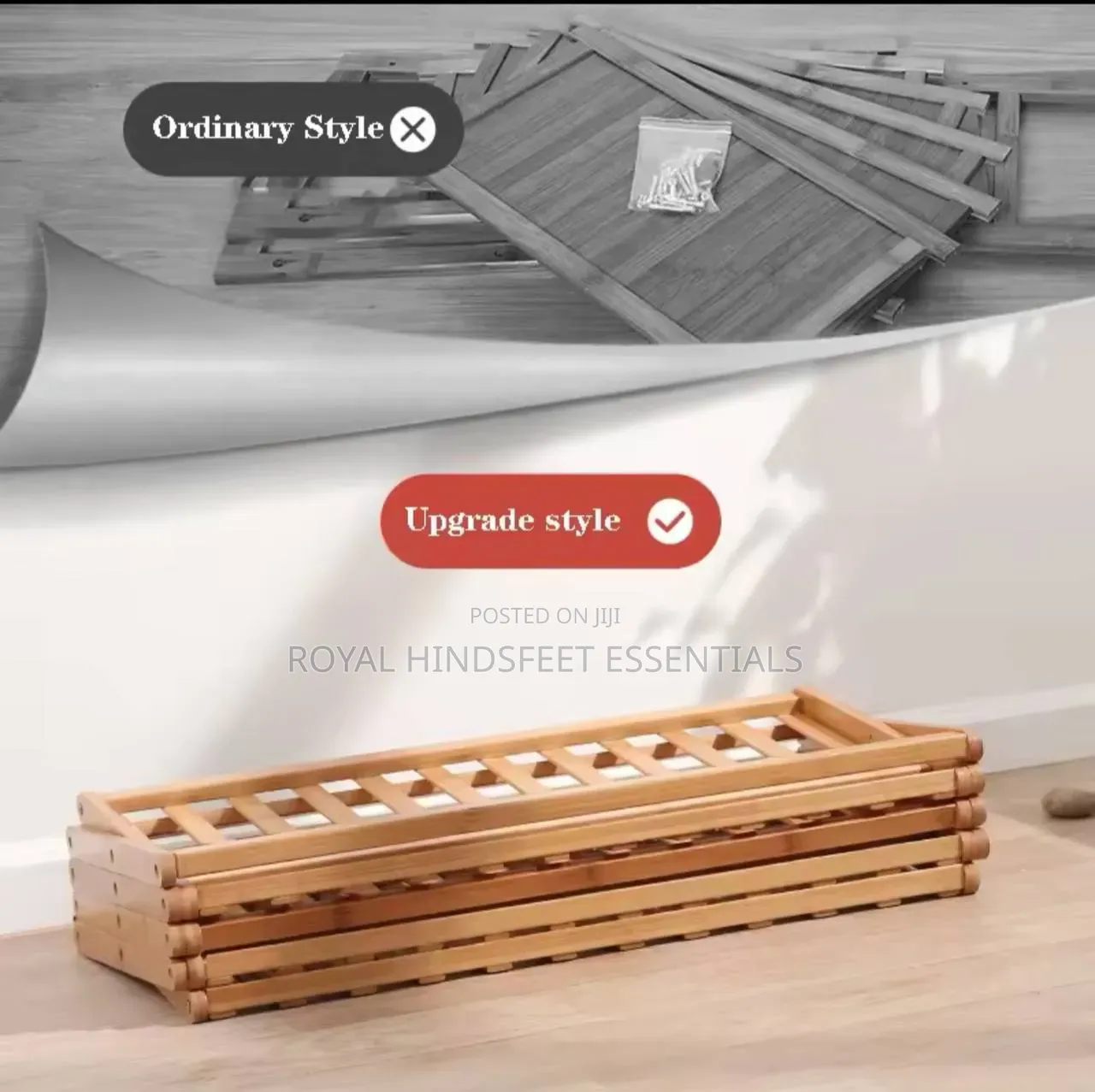 Bamboo Folding Shoe Rack