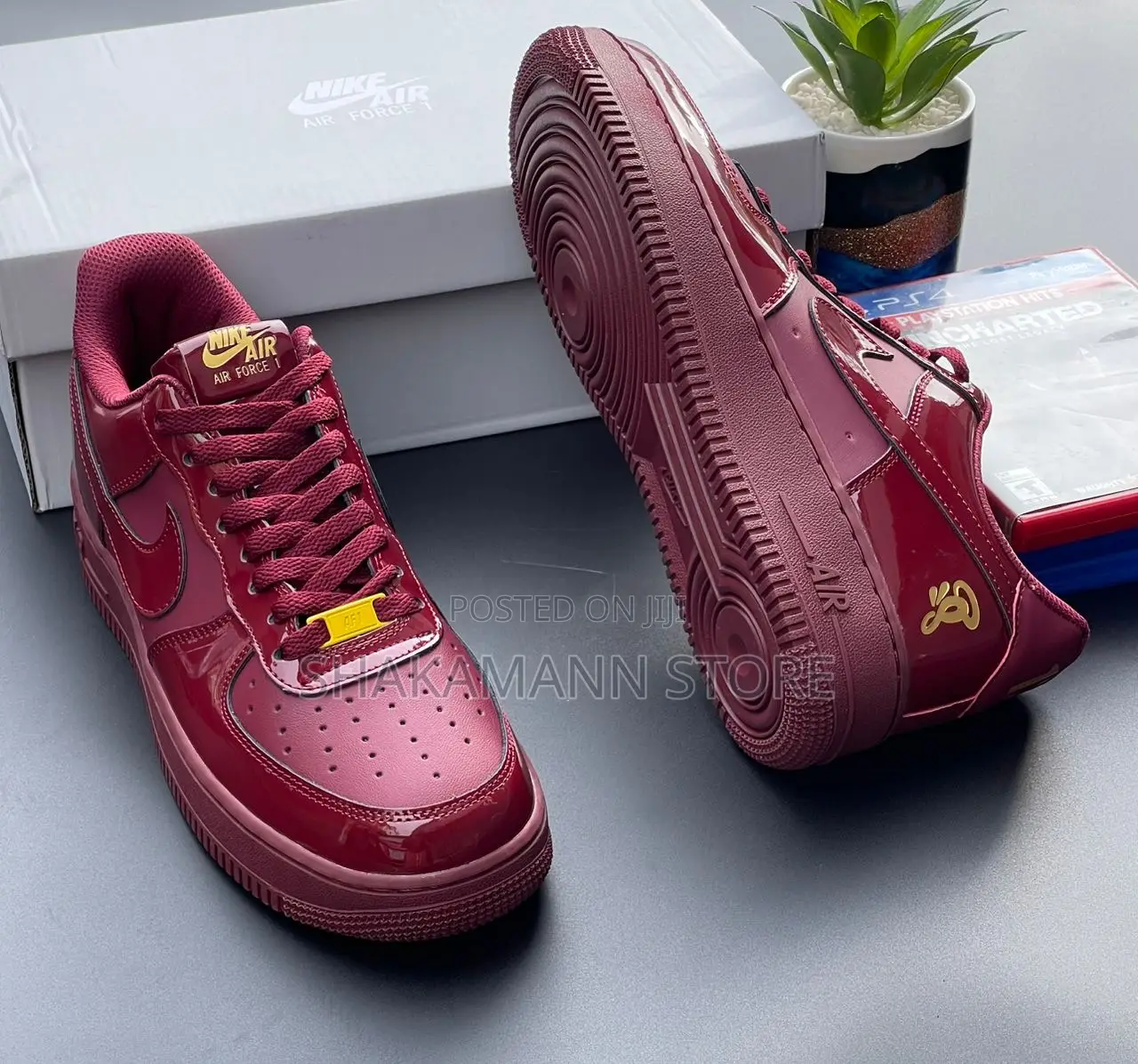 Original Nike Af1 Maroon / Wine Patent