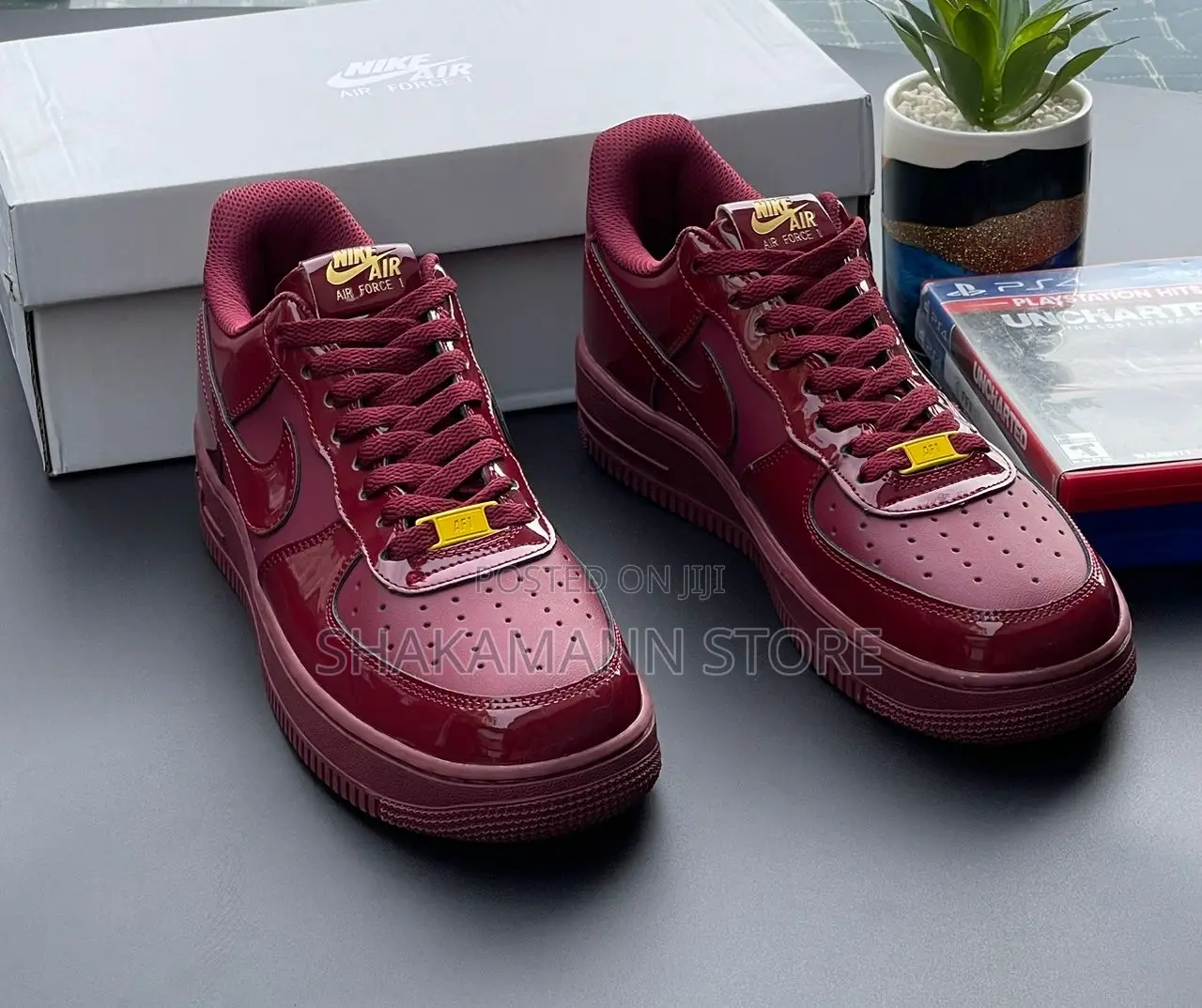 Original Nike Af1 Maroon / Wine Patent