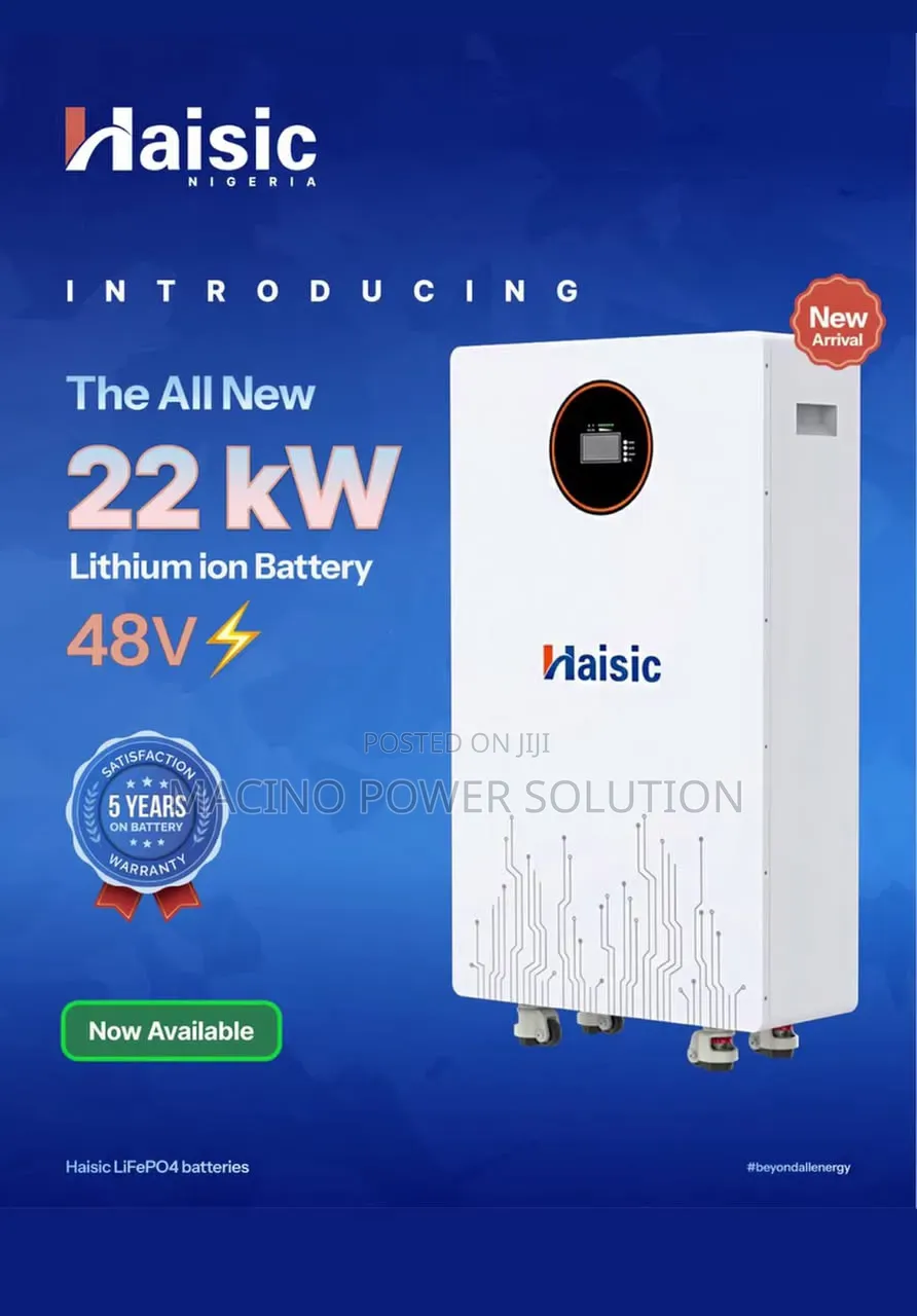 Haisic 22kwh 48v Lithium Lifepo4 Solar Battery With Bms