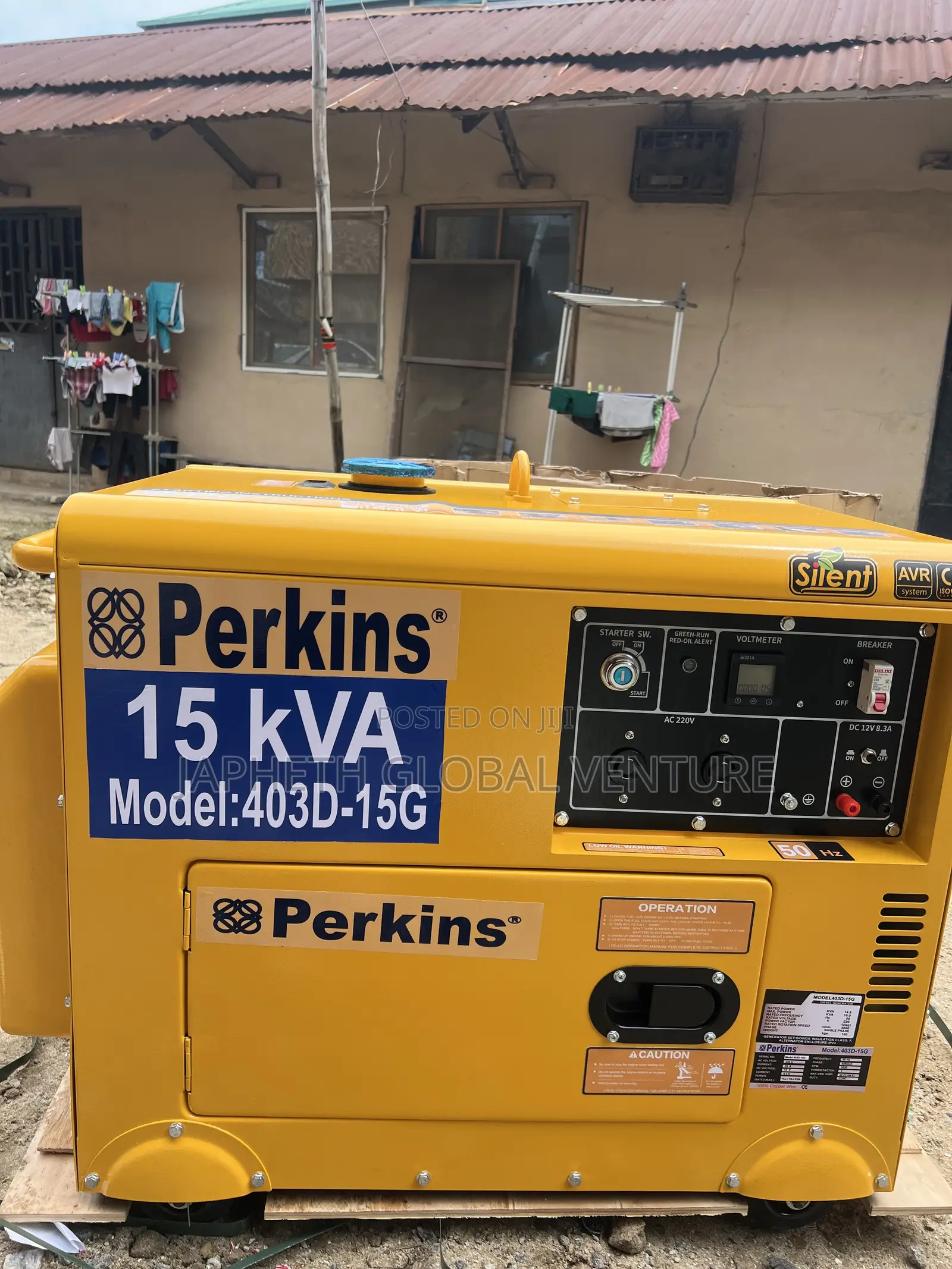 Perkins 15kva Silent Diesel Generator 100% Copper Coil