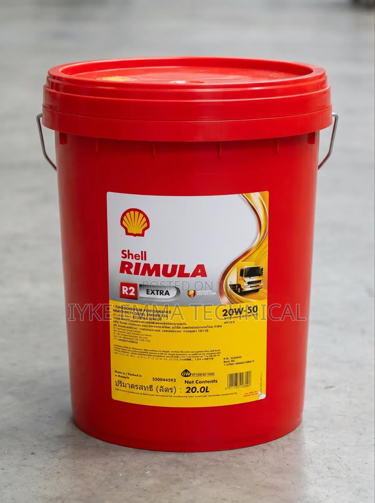 Shell Rimula R2 Extra 20w-50 Heavy-Duty Diesel Engine Oil
