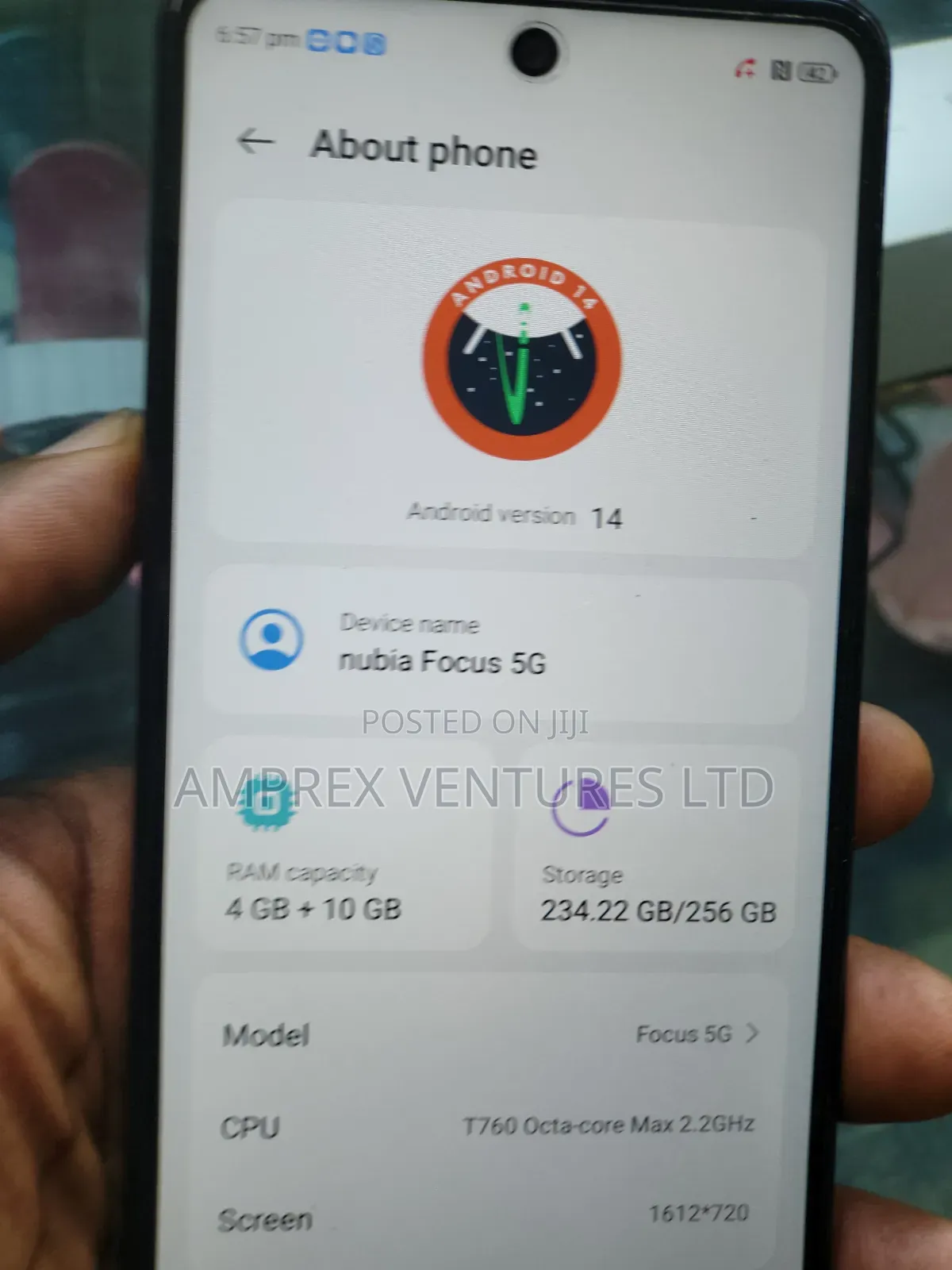 ZTE nubia Focus 2 256 GB Black