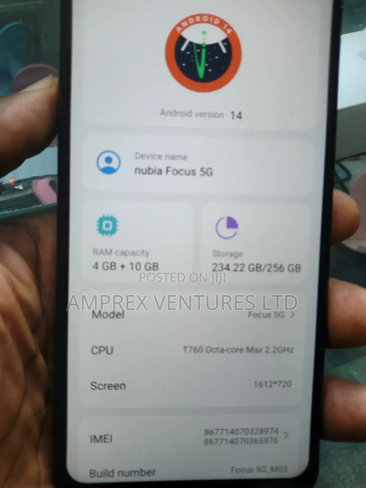 ZTE nubia Focus 2 256 GB Black