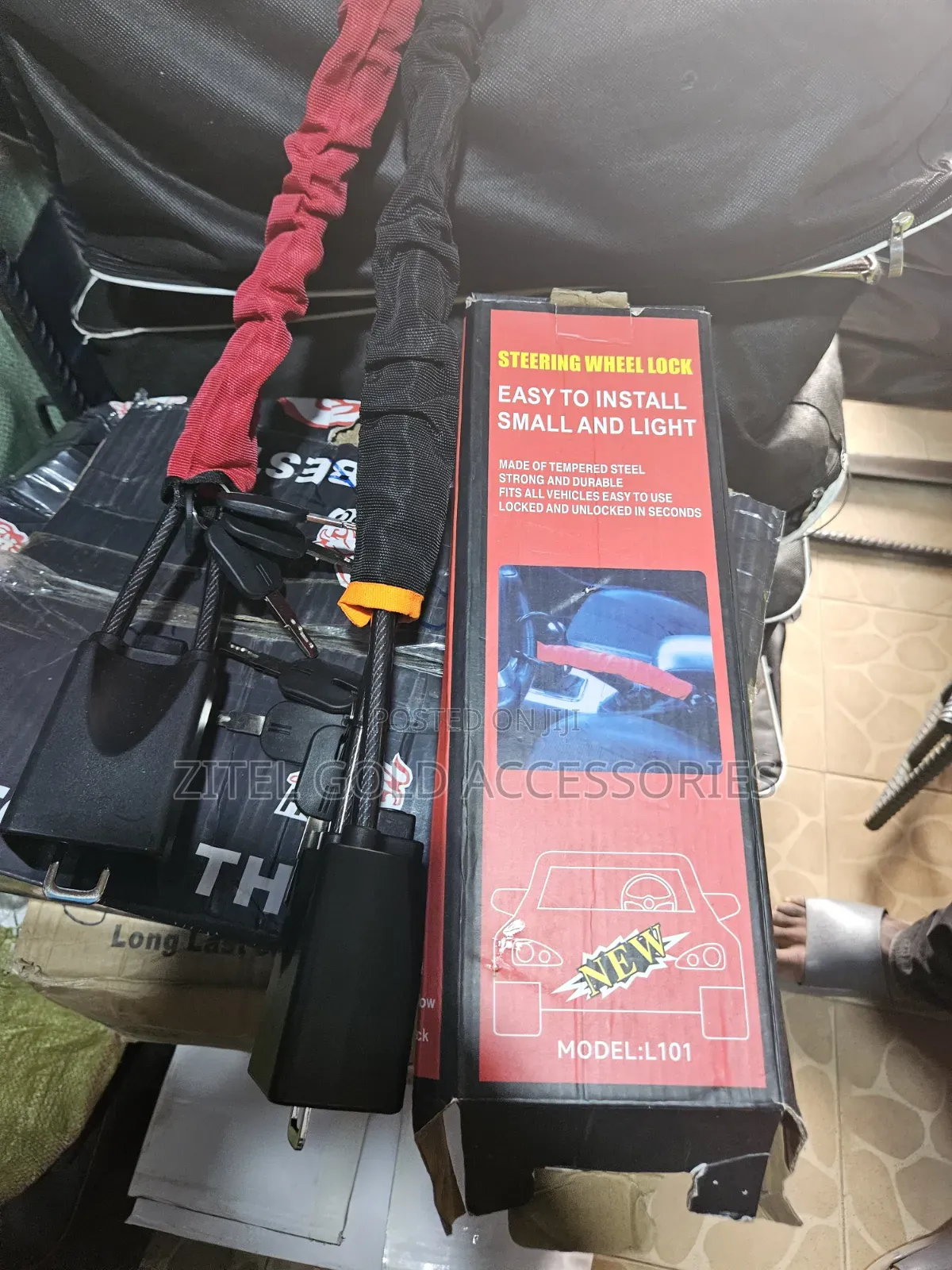 Premium Steering Wheel Lock and Belt and Anti Theft System High