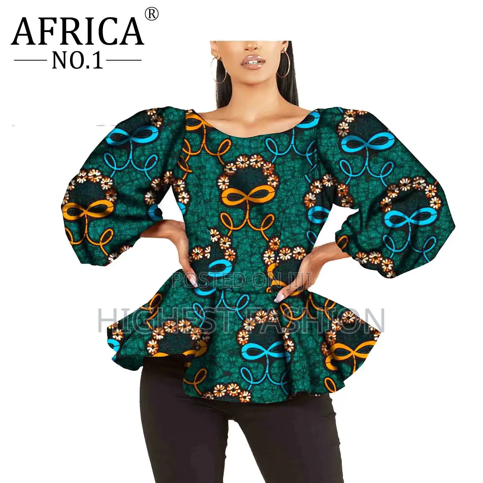 Puff Sleeve Ankara Top