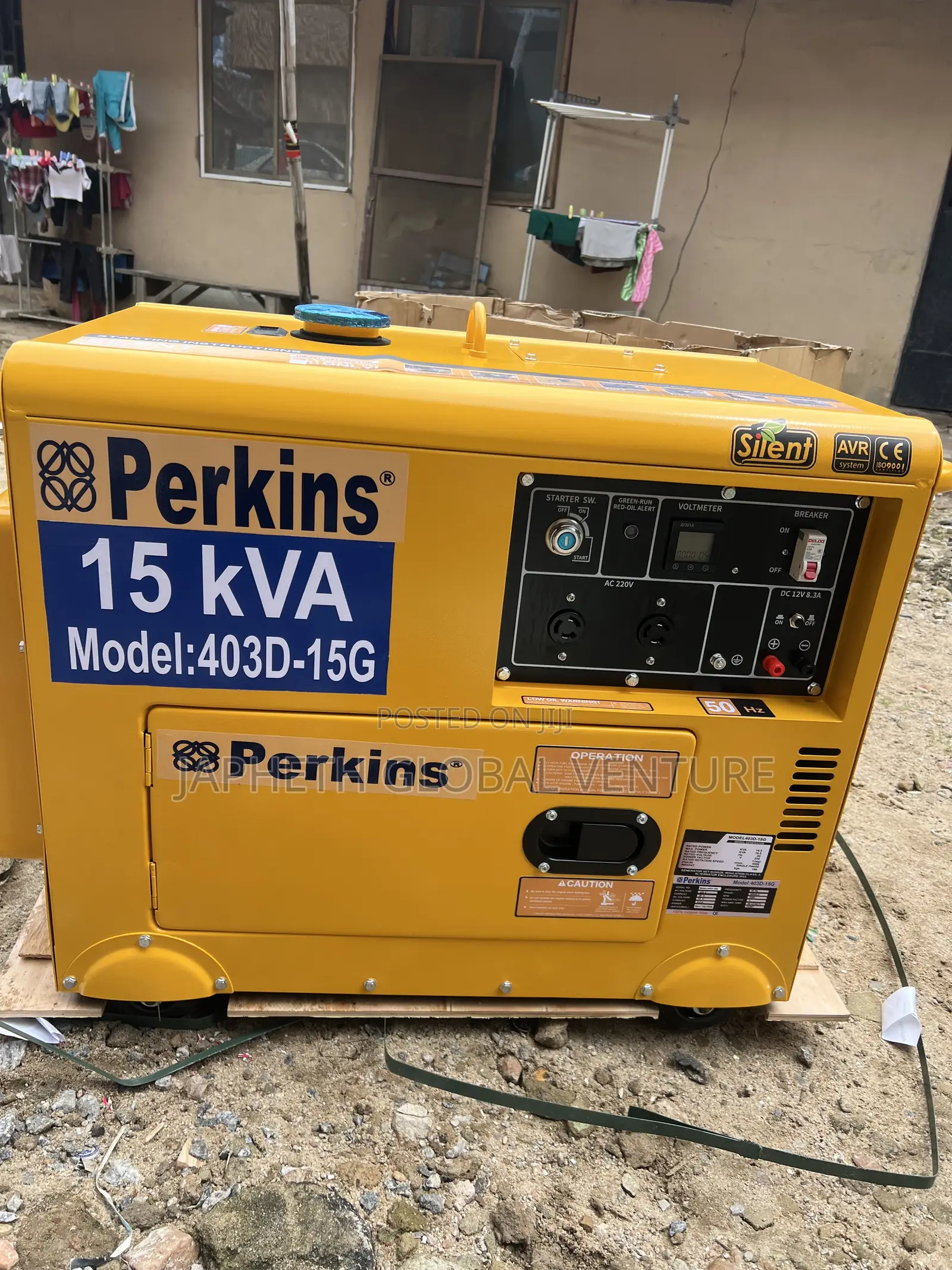 Perkins 15kva Silent Diesel Generator 100% Copper Coil