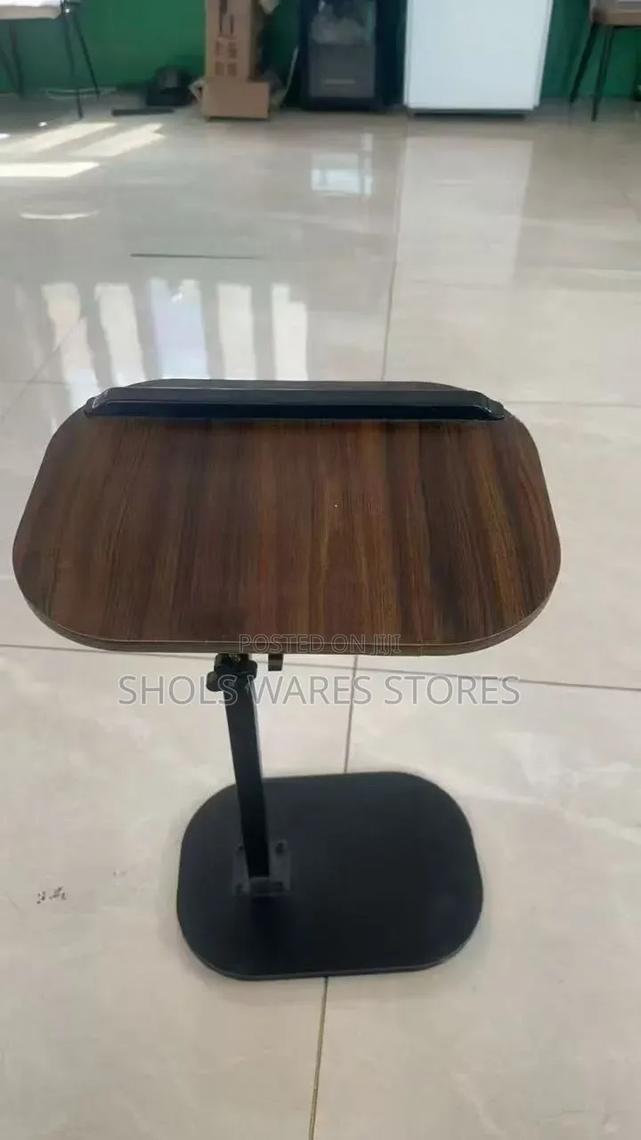 Adjustable Tilting Laptop Table - Knight Black/Walnut Finish