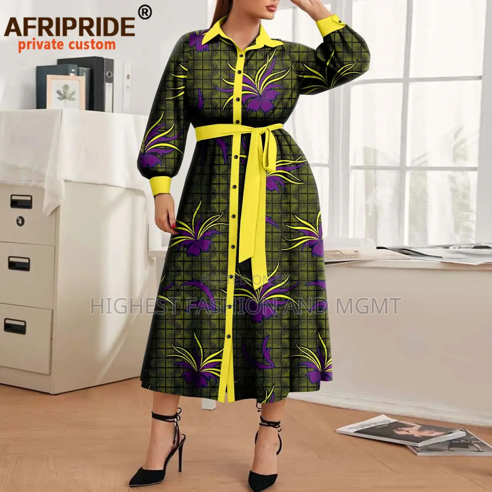 Full Sleeve Ankara Dress