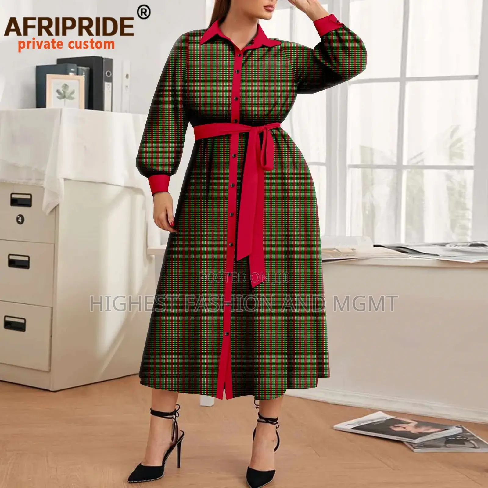 Full Sleeve Ankara Dress