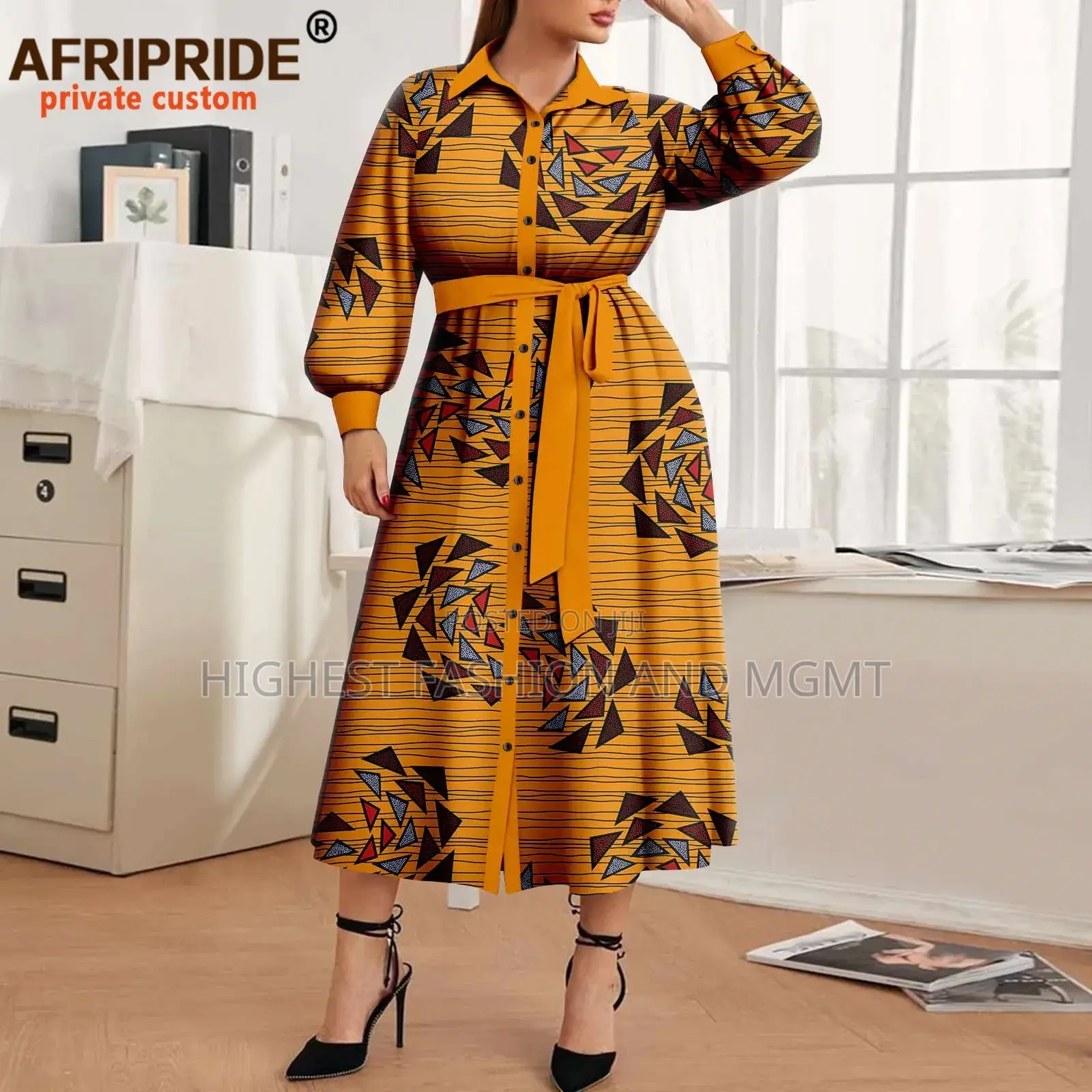 Full Sleeve Ankara Dress
