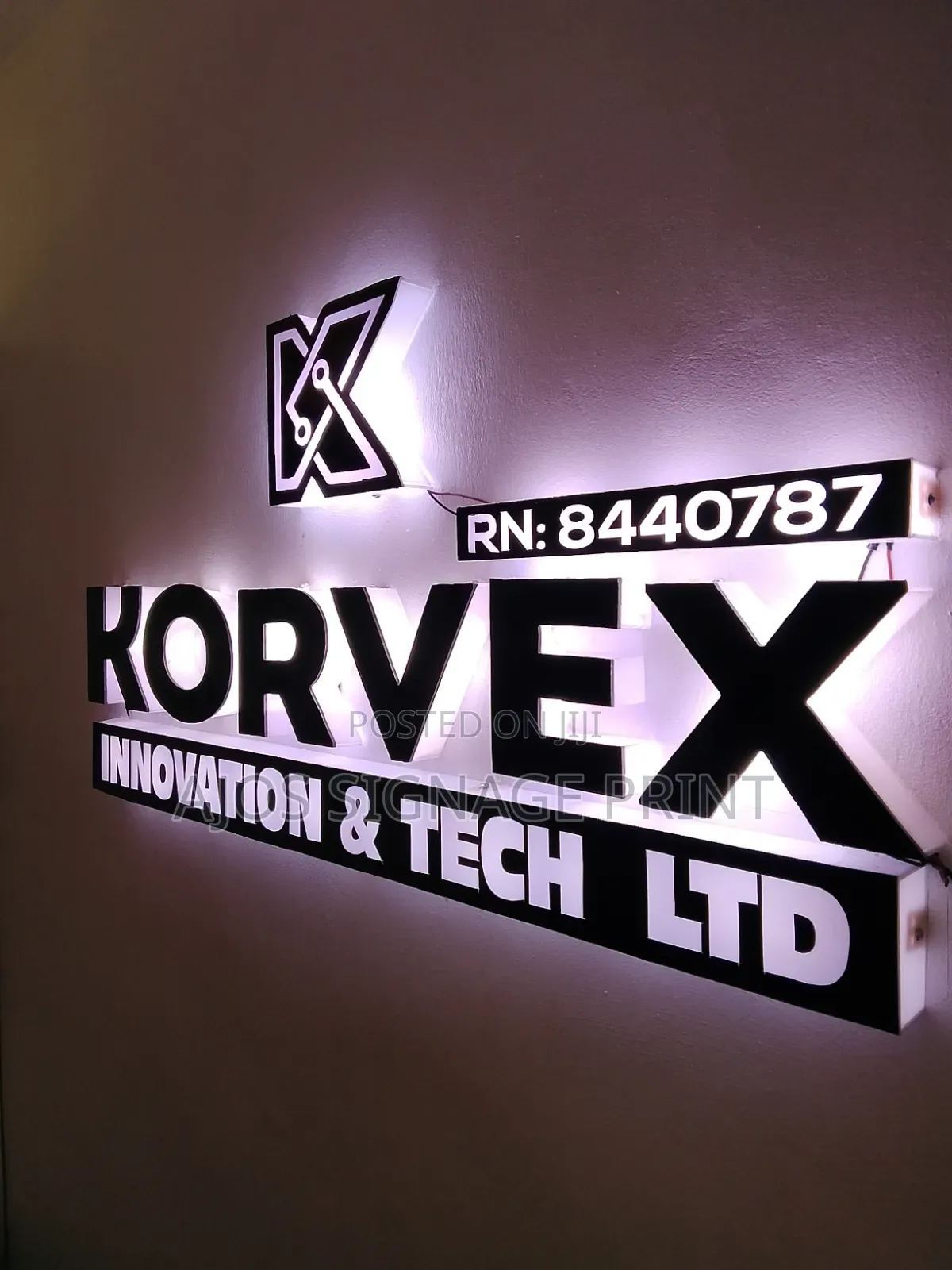 Luminous Signage for Offices