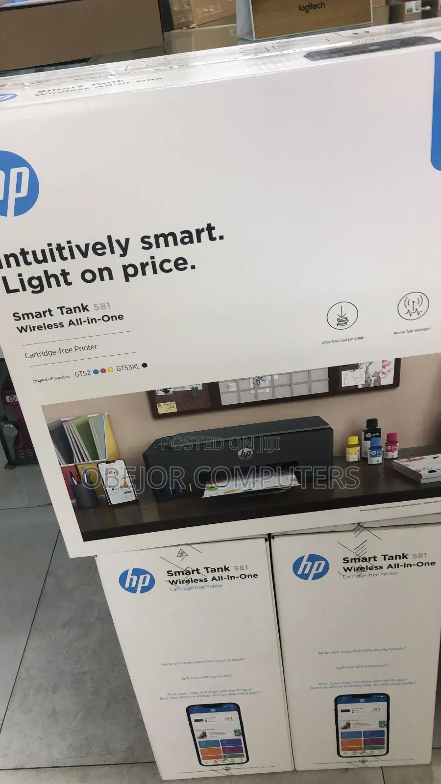 Hp Smart Tank 581 Wireless All in One Cartridge Free Printer