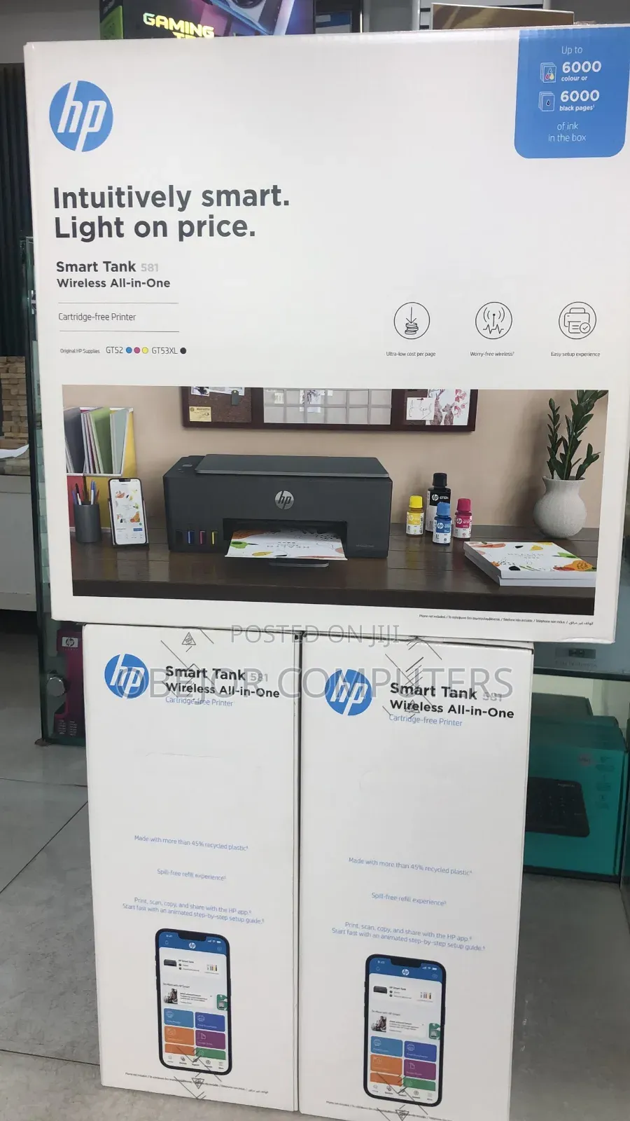 Hp Smart Tank 581 Wireless All in One Cartridge Free Printer