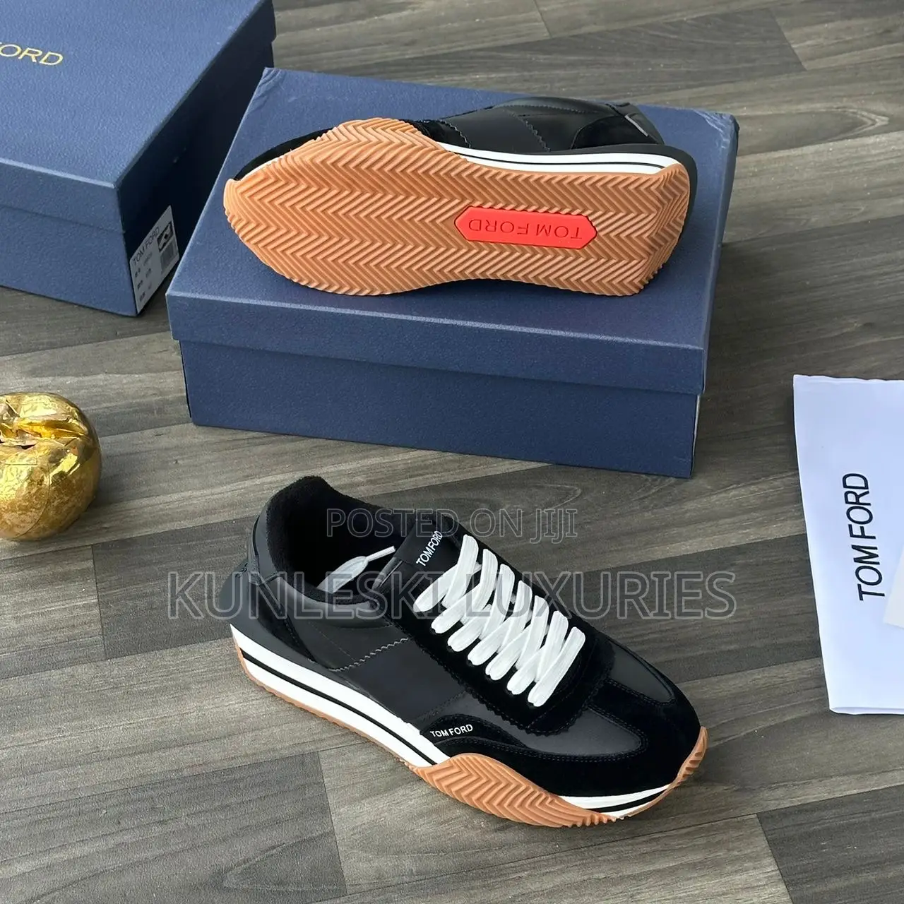 Tom Ford Bumper Leather Sneakers in 2 Colors
