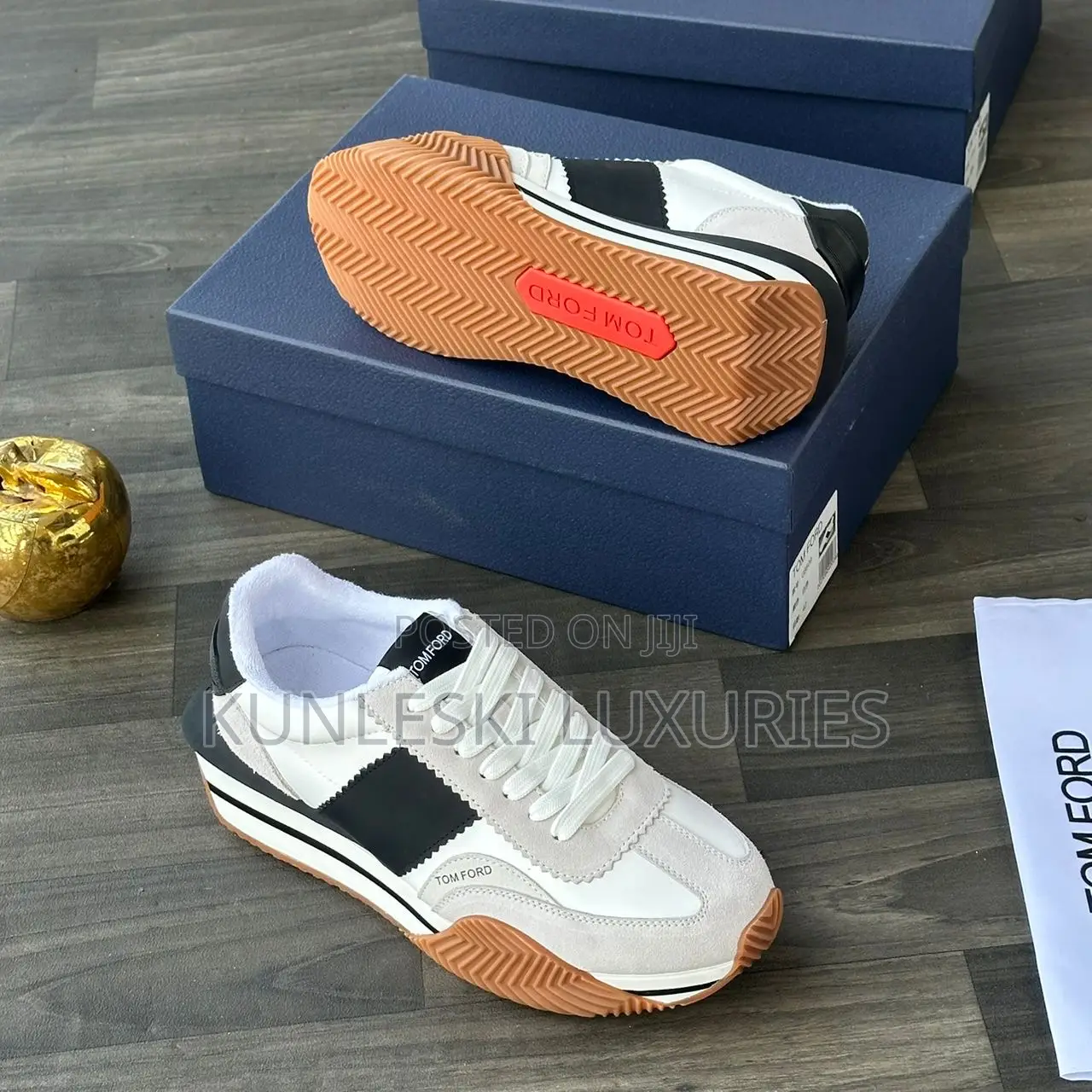 Tom Ford Bumper Leather Sneakers in 2 Colors