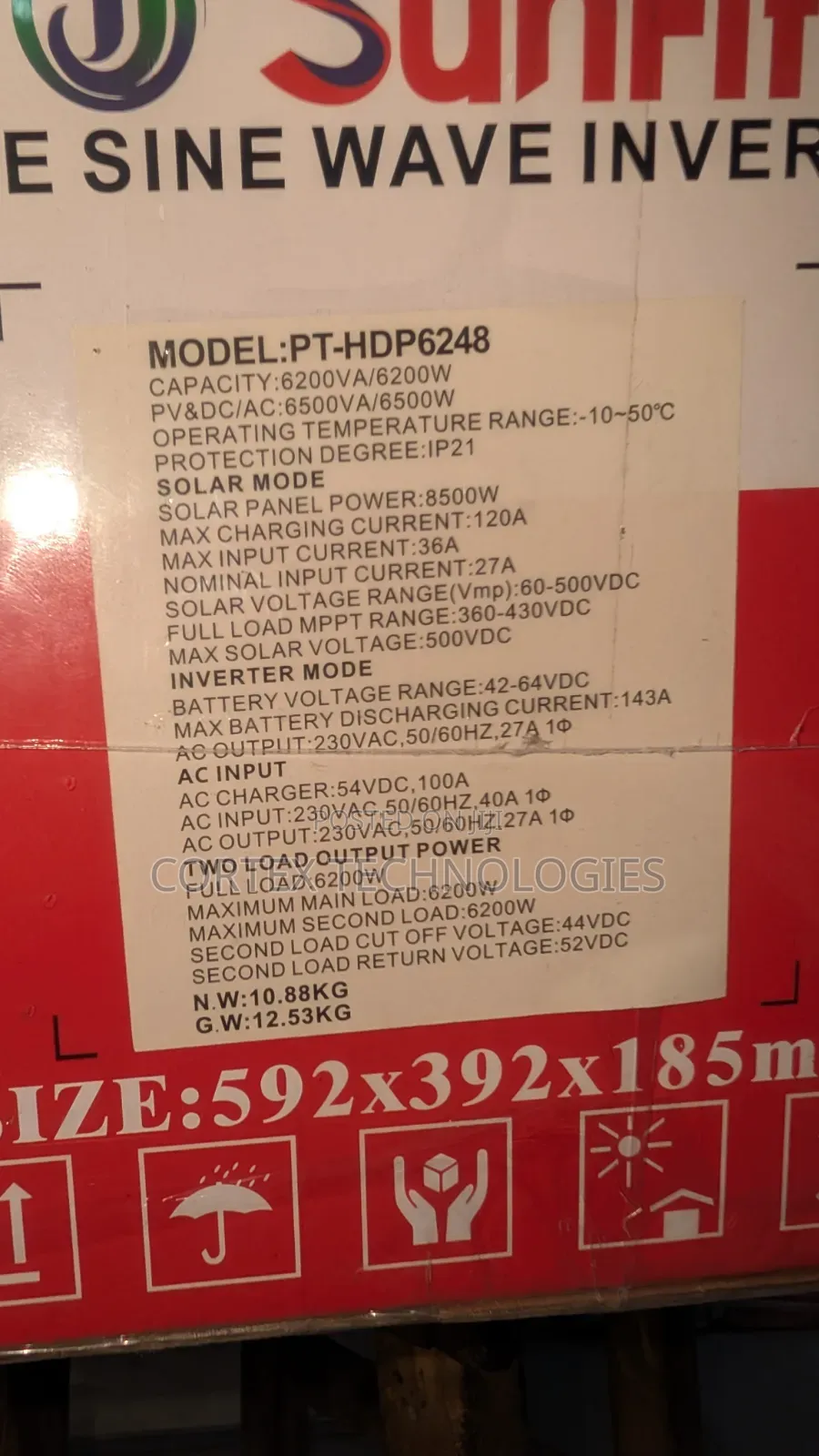 6.2kva 48v Pure Sin Wave Sunfit Inverter
