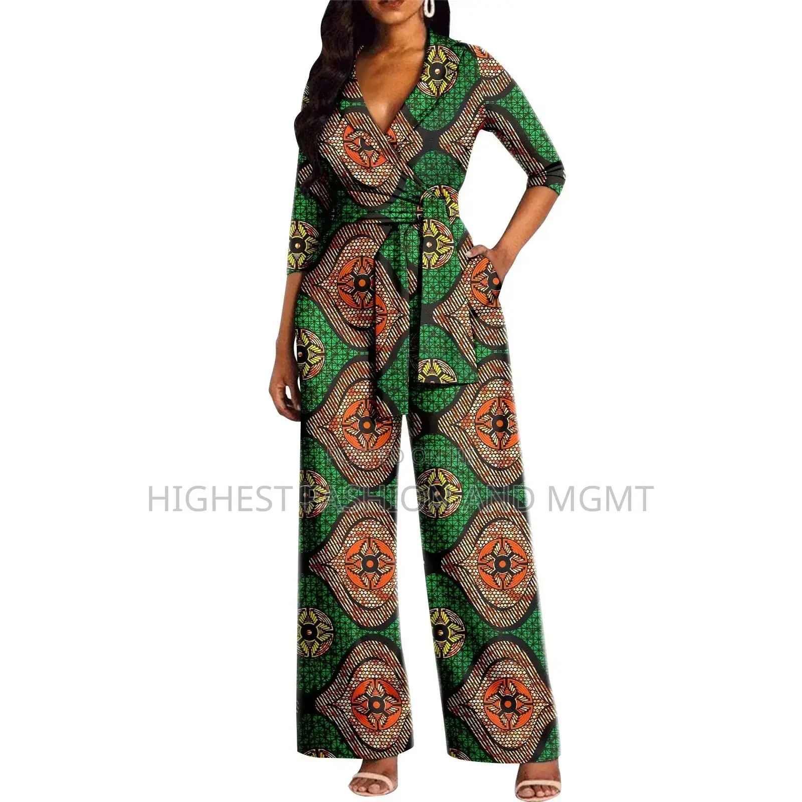 Wrap Print Jumpsuit