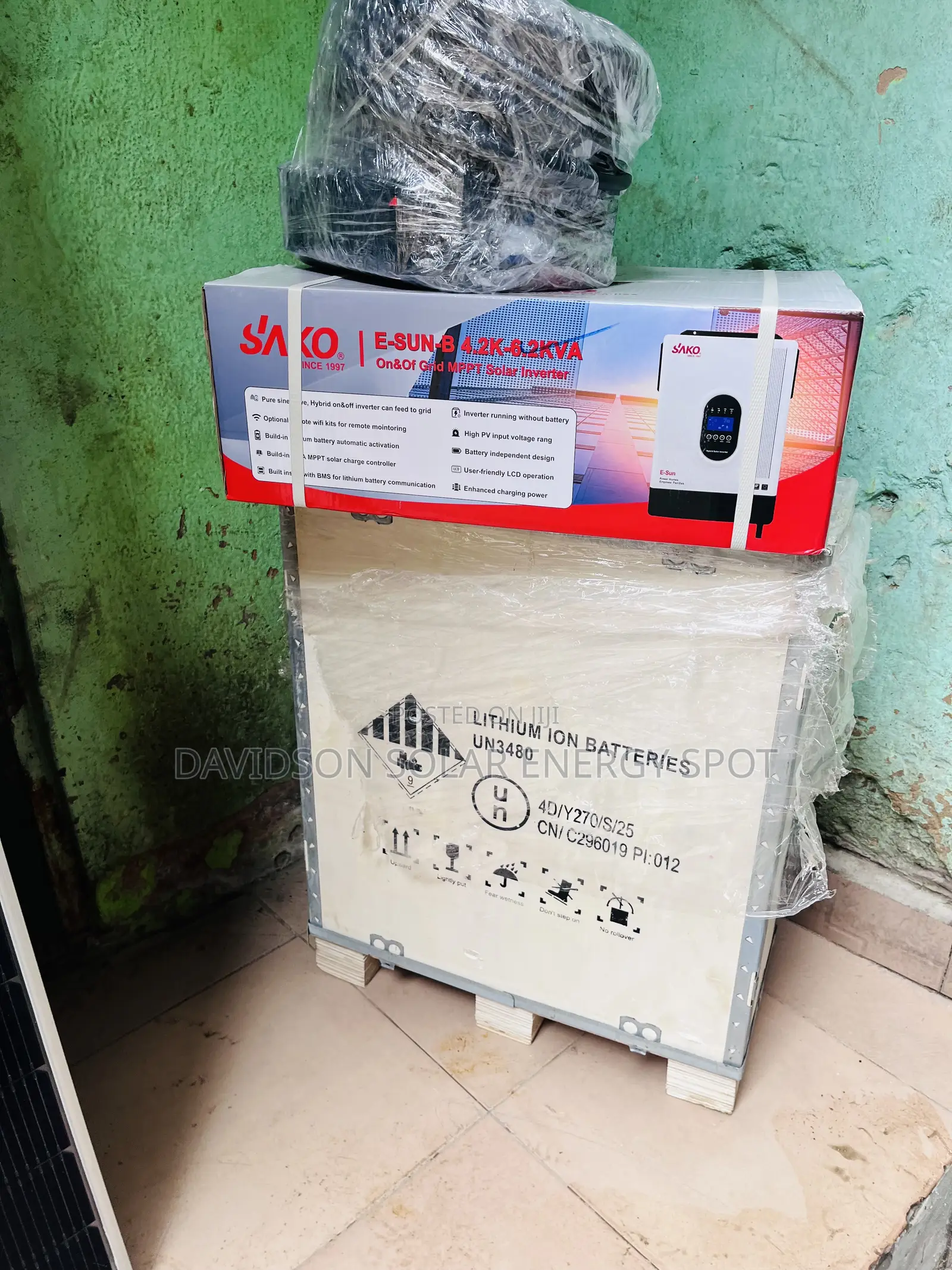 6.2kva 48v Installed With 6.5kwh Hyper Lithium Battery With Inverter