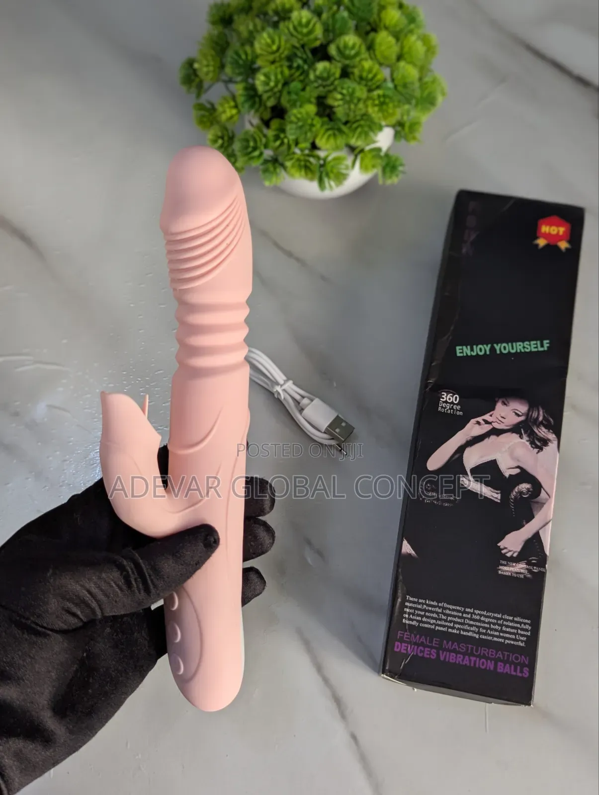 Female Thrusting Rabbit Vibrator Rechargeable Sex Toy for Women