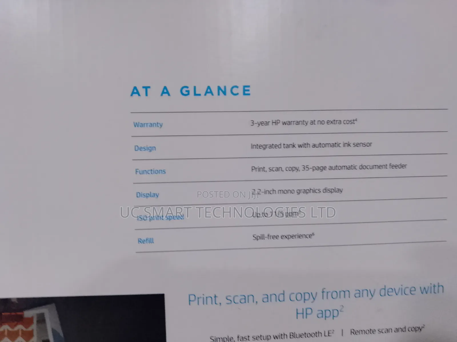 Hp Smart Trank 530 Wireless Printer