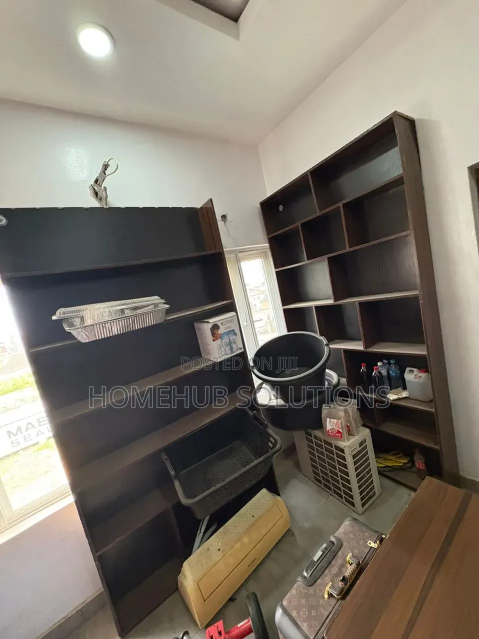 4 Food/Provision Store Racks With an Office Table