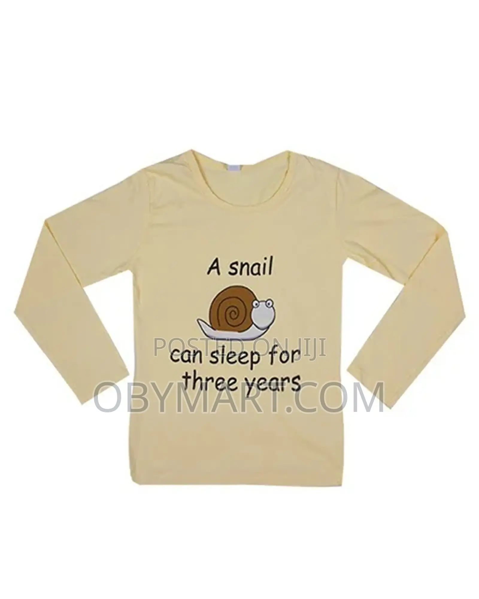 A Snail Can Sleep for Three Years Top– Yellow