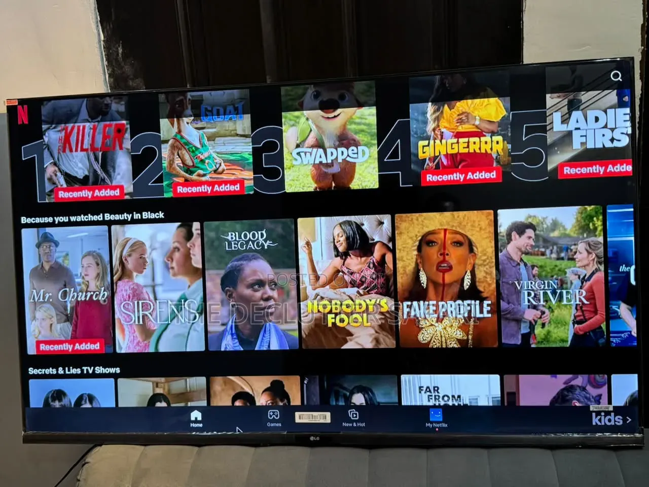 Brand New Lg 65" + Free Netflix Subscription Free Football Channels