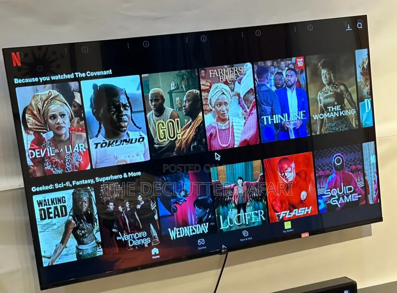 Brand New Lg 65" + Free Netflix Subscription Free Football Channels