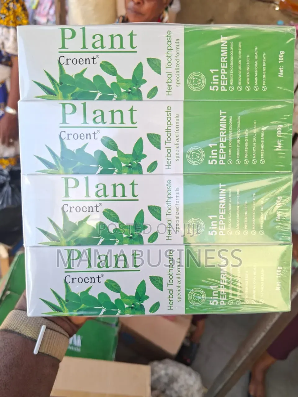 5 in 1 Peppermint Plant Croent Herbal Toothpaste - 100g