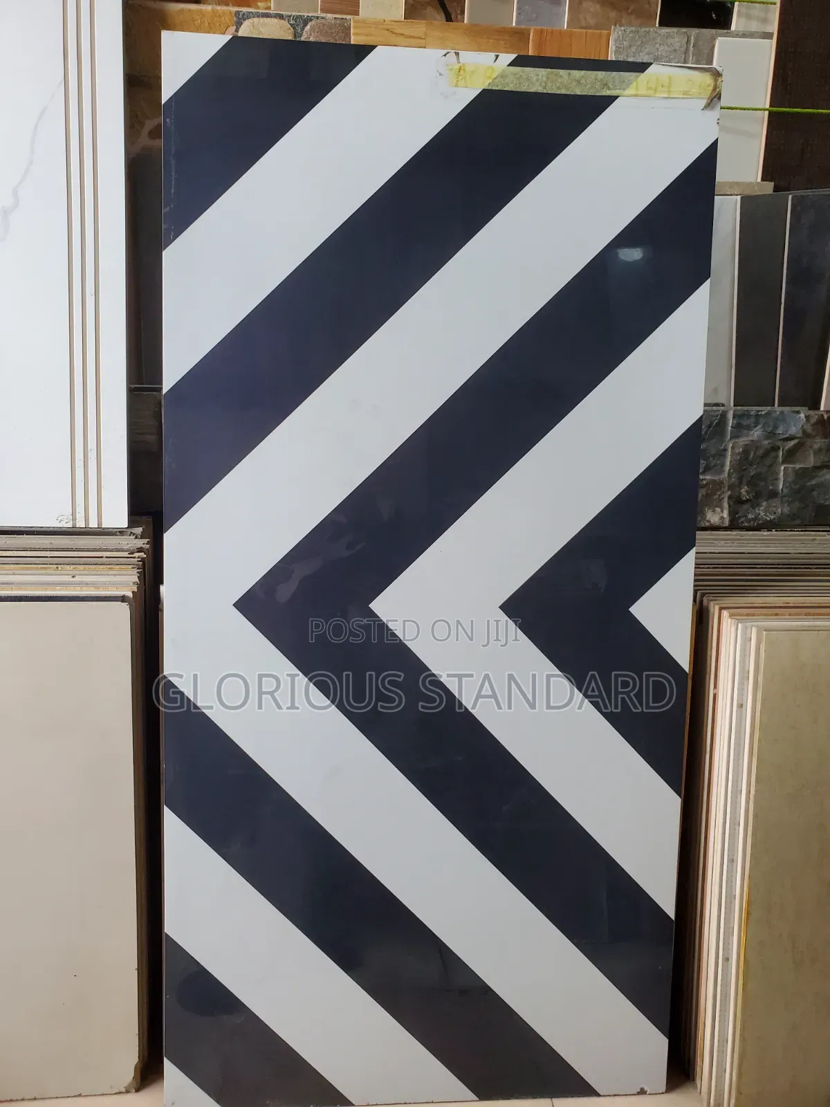 60x120 Indian Black and White Design Polished Floor Tiles Best Quality