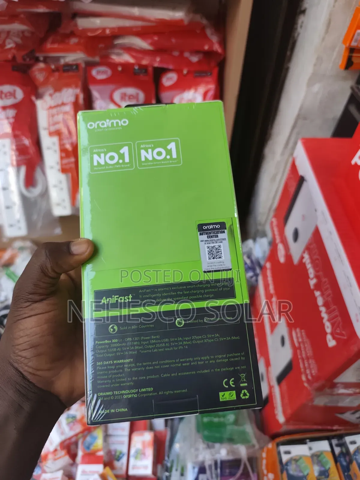 Original Oraimo 30,000mah | Type-C Fast Charging Power Bank